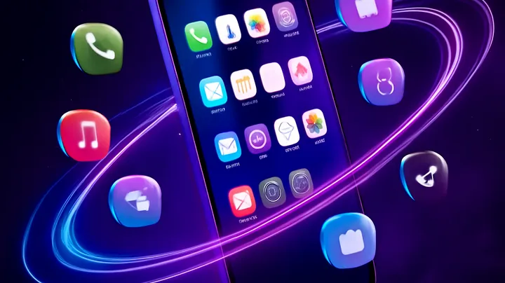 5777BE COM Sleek smartphone floating in space